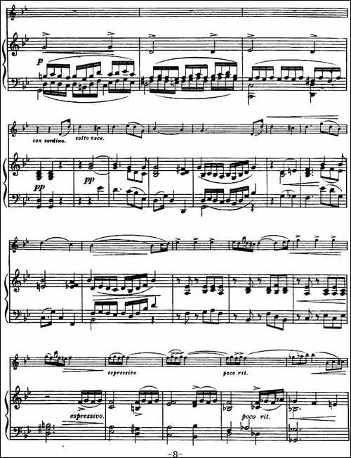 LEGENDE-Op.17-传奇-小提琴+钢琴伴奏-提琴谱