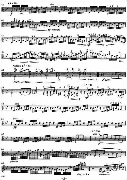 Passacaglia-帕萨卡利亚-二重奏中提琴分谱-提琴谱