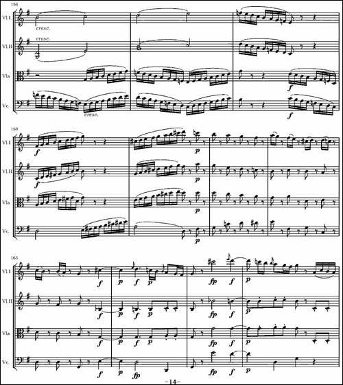 String-Quartet-KV.387-G大调弦乐四重奏-提琴谱