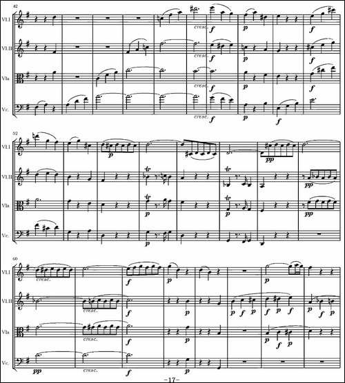 String-Quartet-KV.387-G大调弦乐四重奏-提琴谱