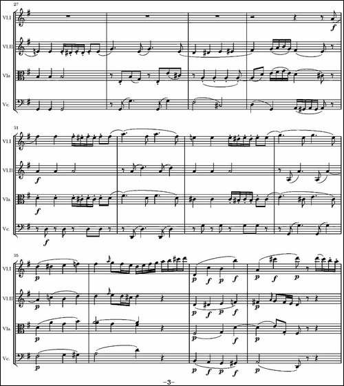 String-Quartet-KV.387-G大调弦乐四重奏-提琴谱