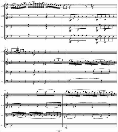 String-Quartet-KV.387-G大调弦乐四重奏-提琴谱