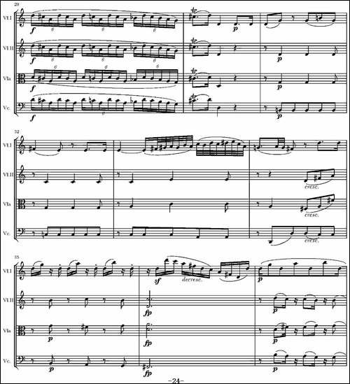 String-Quartet-KV.387-G大调弦乐四重奏-提琴谱
