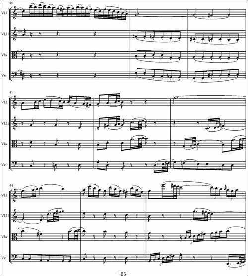 String-Quartet-KV.387-G大调弦乐四重奏-提琴谱