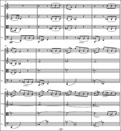 String-Quartet-KV.387-G大调弦乐四重奏-提琴谱