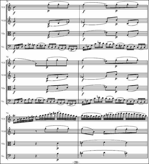 String-Quartet-KV.387-G大调弦乐四重奏-提琴谱