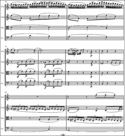 String-Quartet-KV.387-G大调弦乐四重奏-提琴谱