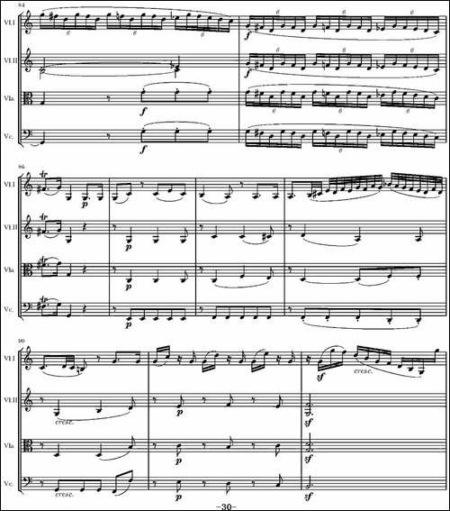 String-Quartet-KV.387-G大调弦乐四重奏-提琴谱