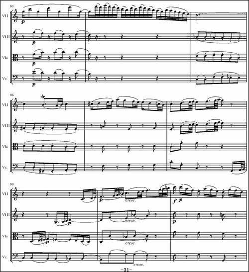 String-Quartet-KV.387-G大调弦乐四重奏-提琴谱