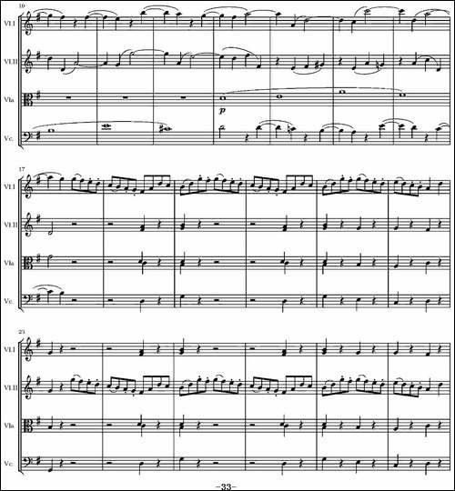 String-Quartet-KV.387-G大调弦乐四重奏-提琴谱