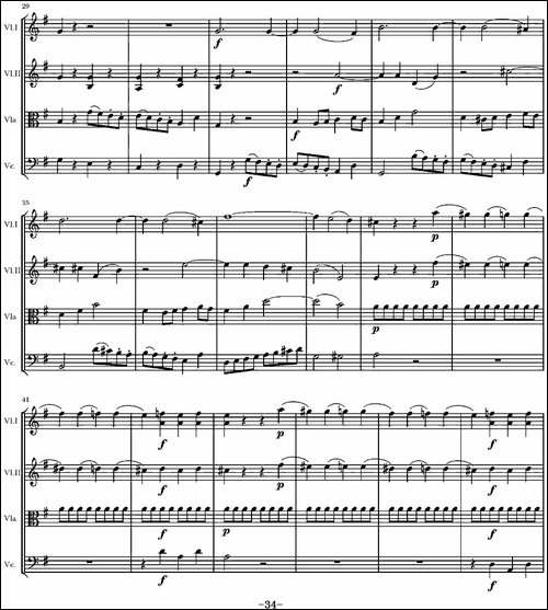 String-Quartet-KV.387-G大调弦乐四重奏-提琴谱