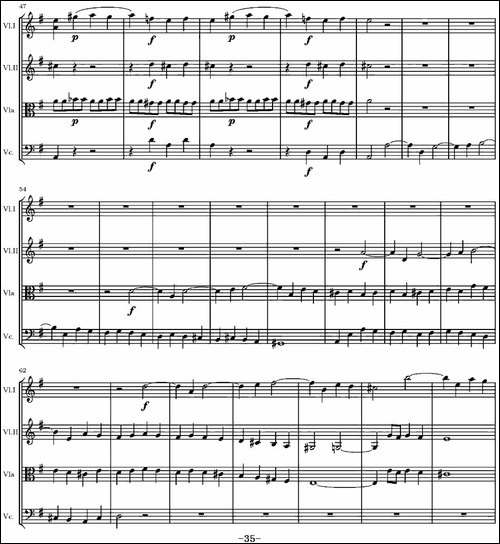 String-Quartet-KV.387-G大调弦乐四重奏-提琴谱