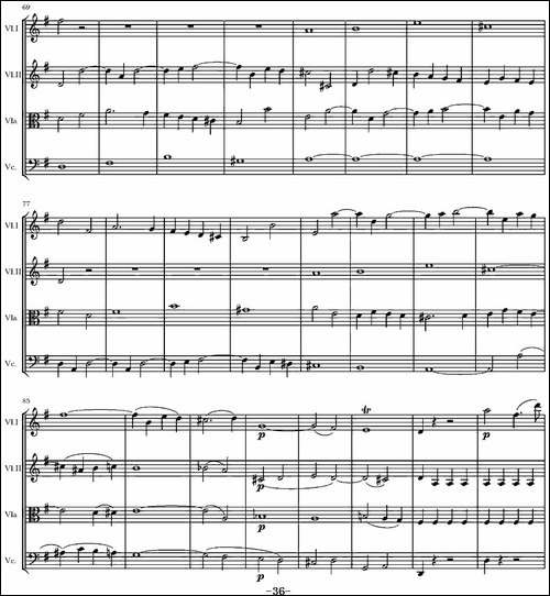 String-Quartet-KV.387-G大调弦乐四重奏-提琴谱