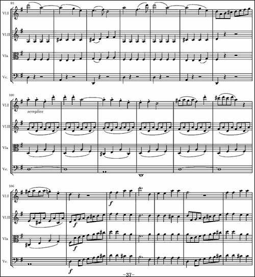 String-Quartet-KV.387-G大调弦乐四重奏-提琴谱