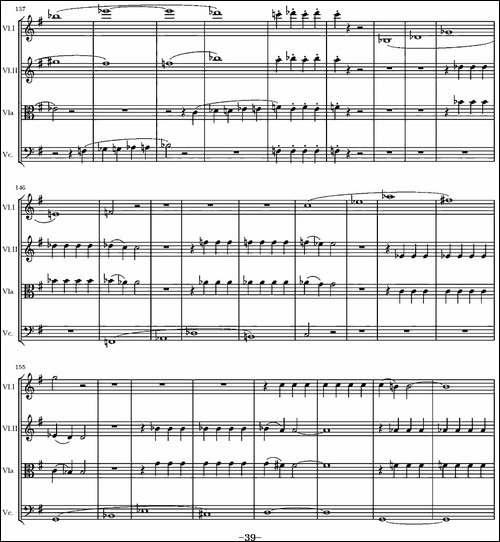 String-Quartet-KV.387-G大调弦乐四重奏-提琴谱