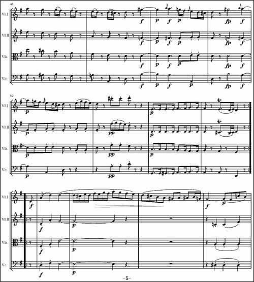 String-Quartet-KV.387-G大调弦乐四重奏-提琴谱