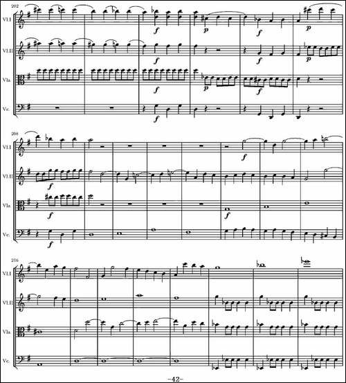 String-Quartet-KV.387-G大调弦乐四重奏-提琴谱