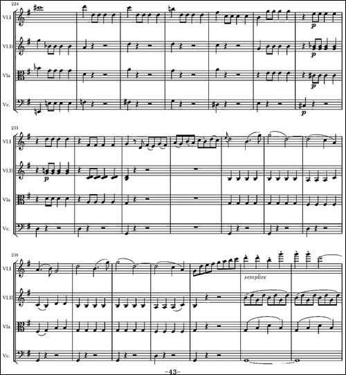 String-Quartet-KV.387-G大调弦乐四重奏-提琴谱