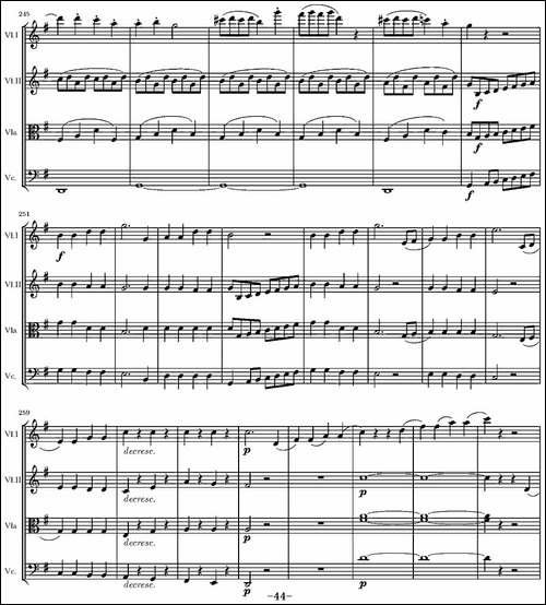 String-Quartet-KV.387-G大调弦乐四重奏-提琴谱