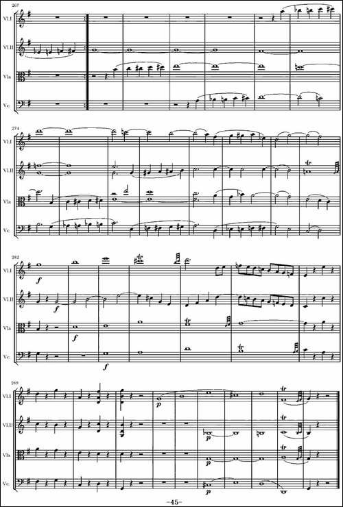 String-Quartet-KV.387-G大调弦乐四重奏-提琴谱