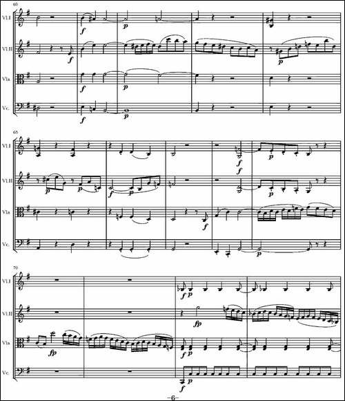 String-Quartet-KV.387-G大调弦乐四重奏-提琴谱