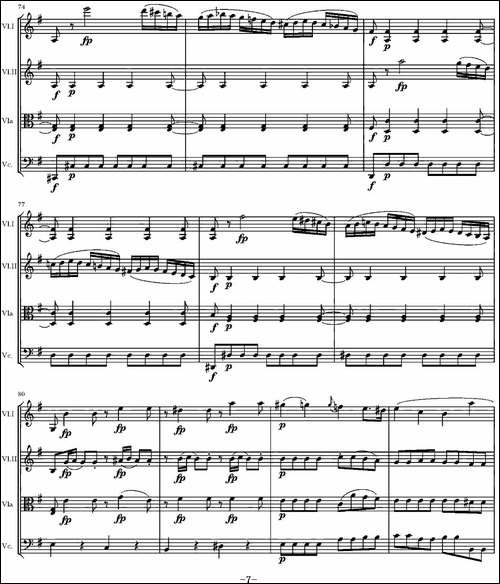 String-Quartet-KV.387-G大调弦乐四重奏-提琴谱