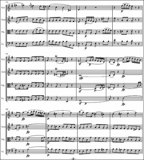 String-Quartet-KV.387-G大调弦乐四重奏-提琴谱