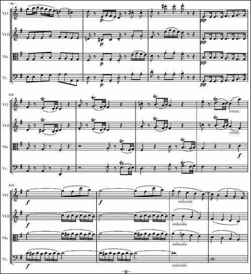 String-Quartet-KV.387-G大调弦乐四重奏-提琴谱