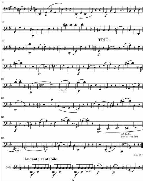 String-Quartet-KV.387-弦乐四重奏大提琴分谱-提琴谱