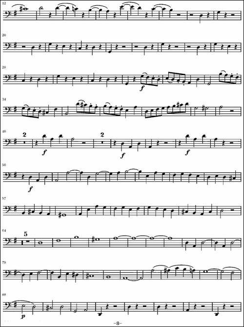String-Quartet-KV.387-弦乐四重奏大提琴分谱-提琴谱