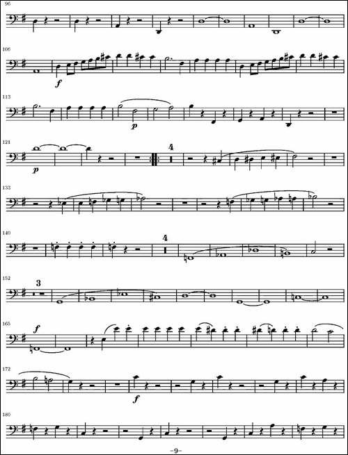 String-Quartet-KV.387-弦乐四重奏大提琴分谱-提琴谱