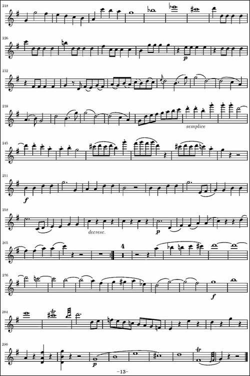 String-Quartet-KV.387-弦乐四重奏第一小提琴分谱-提琴谱