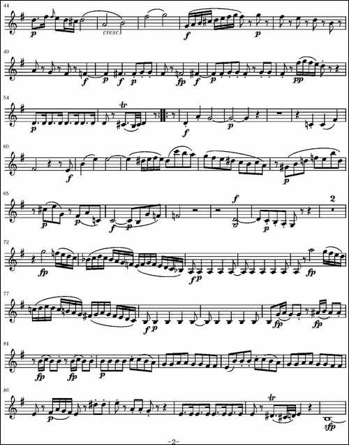 String-Quartet-KV.387-弦乐四重奏第二小提琴分谱-提琴谱