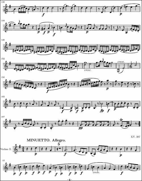 String-Quartet-KV.387-弦乐四重奏第二小提琴分谱-提琴谱