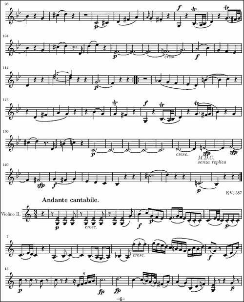 String-Quartet-KV.387-弦乐四重奏第二小提琴分谱-提琴谱