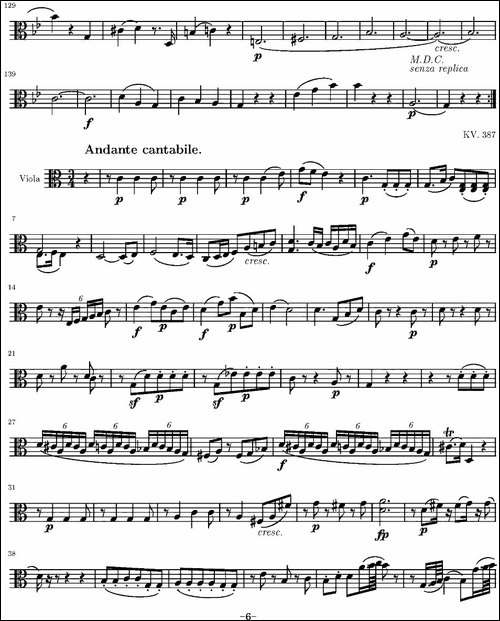 String-Quartet-KV.387-弦乐四重奏中提琴分谱-提琴谱