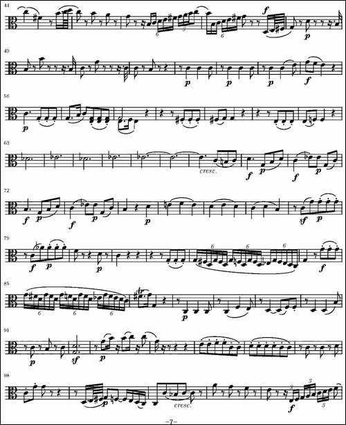 String-Quartet-KV.387-弦乐四重奏中提琴分谱-提琴谱