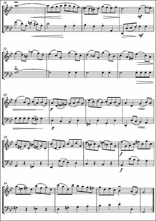 Gavotte-from-English-Suite,No.3-in-G-minor-加沃特舞曲-小提琴、大-提琴谱