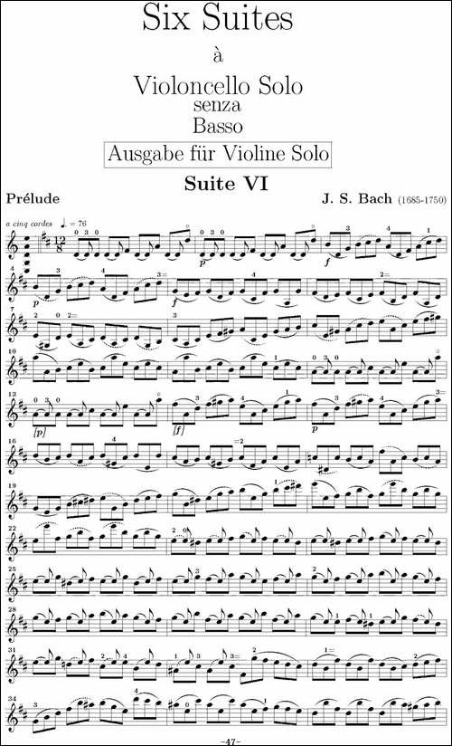 Six-Suite-Violincello-Solo-senza-Basso-Suite-VI-6首无伴奏大提琴组-提琴谱