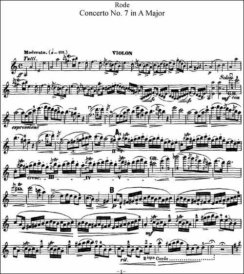 Rode-Concerto-No.7-in-A-Major-小提琴分谱-提琴谱