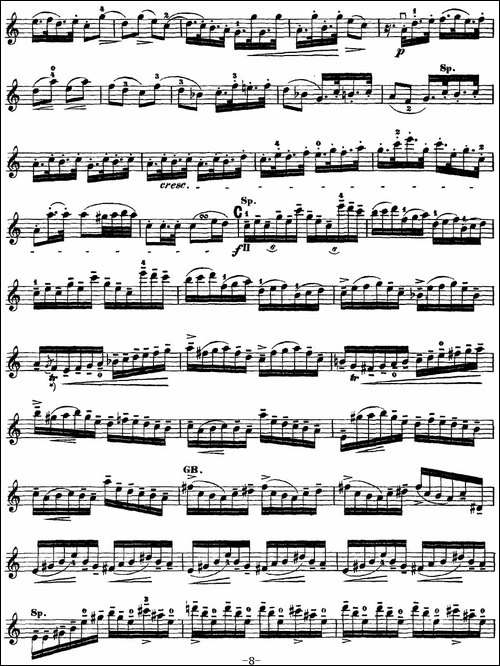 Rode-Concerto-No.7-in-A-Major-小提琴分谱-提琴谱