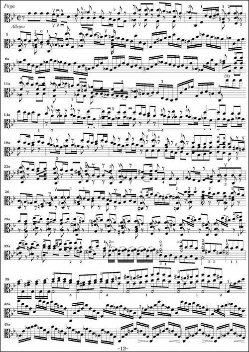 Bach-Sonata-BWV1001-无伴奏小提琴组曲-提琴谱
