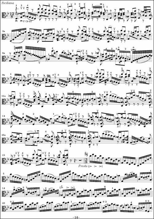 Bach-Sonata-BWV1001-无伴奏小提琴组曲-提琴谱