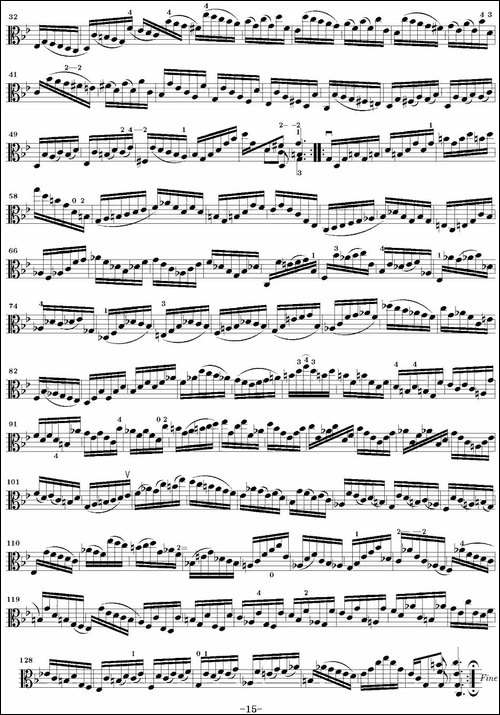 Bach-Sonata-BWV1001-无伴奏小提琴组曲-提琴谱