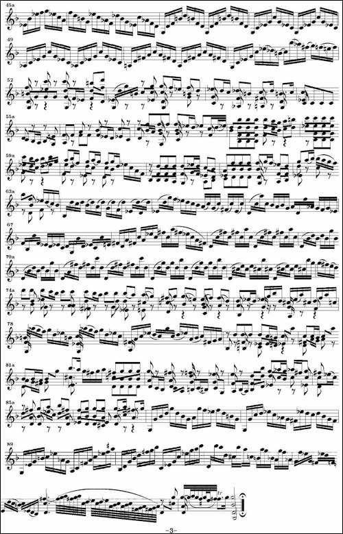 Bach-Sonata-BWV1001-无伴奏小提琴组曲-提琴谱