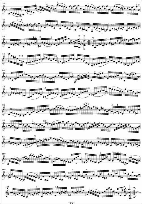 Bach-Sonata-BWV1001-无伴奏小提琴组曲-提琴谱