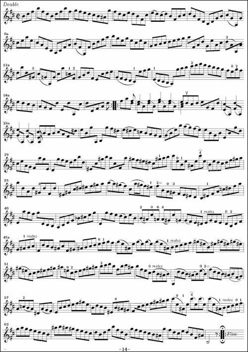 Bach-Sonata-BWV1002-无伴奏小提琴组曲-提琴谱