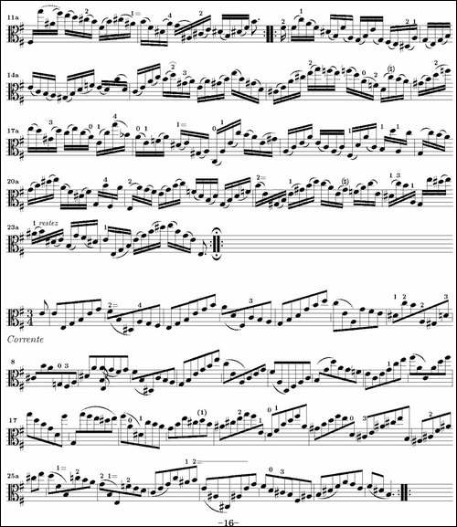 Bach-Sonata-BWV1002-无伴奏小提琴组曲-提琴谱