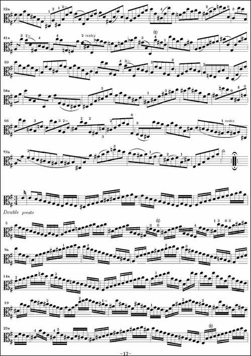 Bach-Sonata-BWV1002-无伴奏小提琴组曲-提琴谱