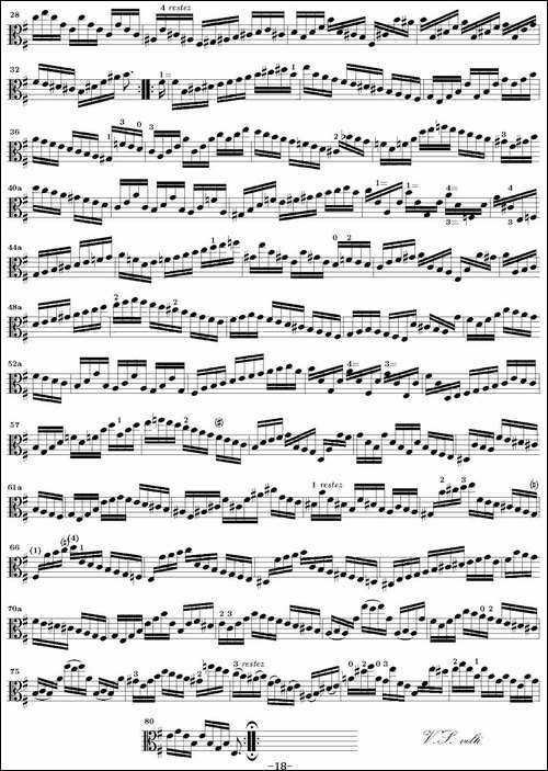 Bach-Sonata-BWV1002-无伴奏小提琴组曲-提琴谱